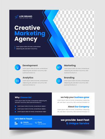 digital marketing Corporate business flyer template design. digital marketing agency flyer, business marketing flyer set, grow your business digital marketing  flyerのイラスト素材