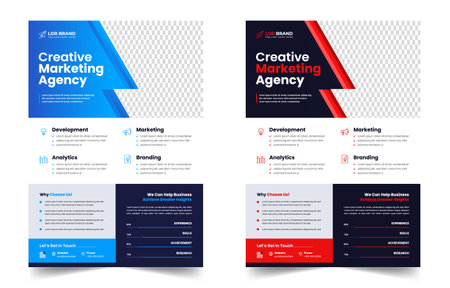 digital marketing Corporate business flyer template design. digital marketing agency flyer, business marketing flyer set, grow your business digital marketing  flyerのイラスト素材