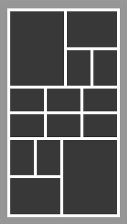 blank college frame photo part or picture. blank photo frame mockup. Vector photo frame mockup. photo frame collage background picture. Vector illustration. picture collage.のイラスト素材