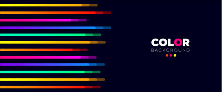 Abstract colorful geometric background vector design. Background with geometric shapes and neon style. Dark blue background with colored forms. colorful line blue background designのイラスト素材