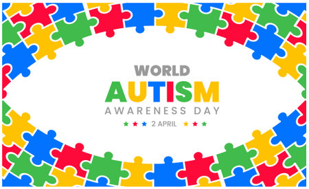 World Autism awareness day background. Can be used for banners, backgrounds, badge, icon, medical posters, brochures, print and health care awareness campaign for autism. vector ilのイラスト素材