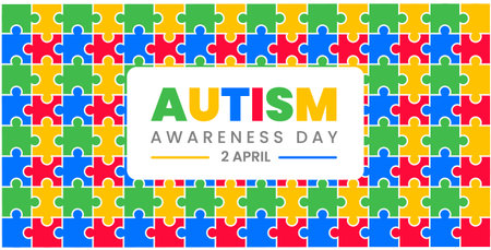 World Autism awareness day background. Can be used for banners, backgrounds, badge, icon, medical posters, brochures, print and health care awareness campaign for autism. vector ilのイラスト素材