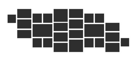 blank college frame photo part or picture Vector mockup. frame. picture college. picture frames.のイラスト素材