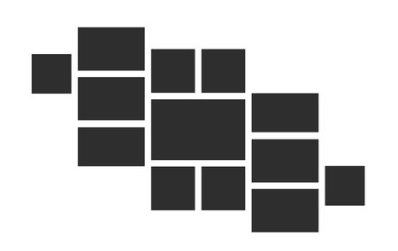 blank college frame photo part or picture Vector mockup. frame. picture college. picture frames.のイラスト素材