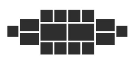 blank college frame photo part or picture Vector mockup. frame. picture college. picture frames.のイラスト素材