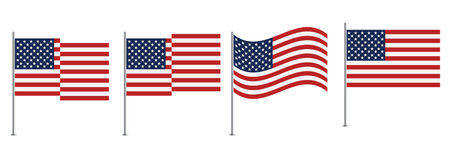 USA flag vector illustration. eps 10 vectorのイラスト素材