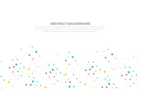 abstract geometric background and connecting dots, points and lines. Digital technology Global network connection. with plexus background. Network or connection. technology scienceのイラスト素材