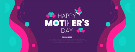Happy Mother's Day background or banner with typography design. Vector illustrationのイラスト素材