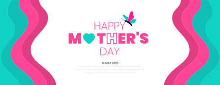 Happy Mother's Day background or banner with typography design. Vector illustrationのイラスト素材