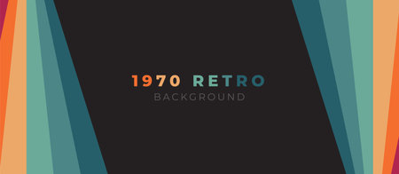 Abstract colorful 70s background vector. Vintage Retro Colors from the 1970s 1900s, 80s, 90s. retro...