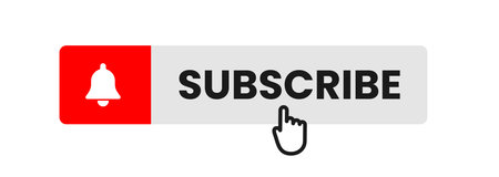 Subscribe button red color. vector illustrationのイラスト素材