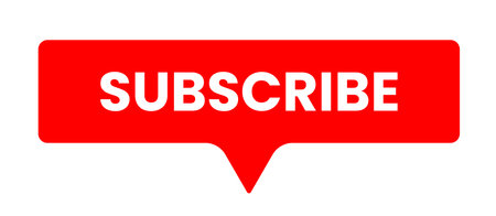 Subscribe button red color. vector illustrationのイラスト素材