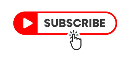 Subscribe button red color. vector illustrationのイラスト素材