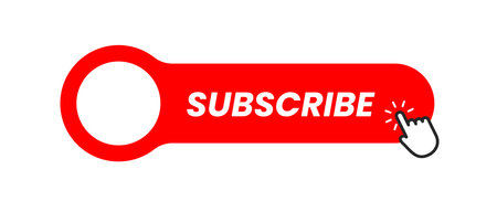 Subscribe button red color. vector illustrationのイラスト素材
