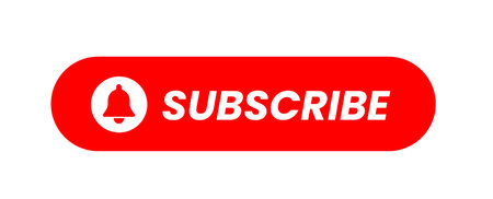 Subscribe button red color. vector illustrationのイラスト素材