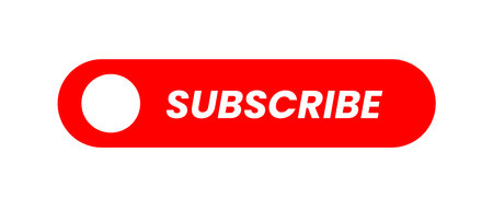 Subscribe button red color. vector illustrationのイラスト素材