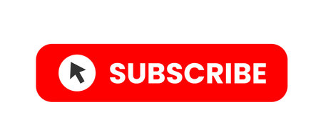 Subscribe button red color. vector illustrationのイラスト素材