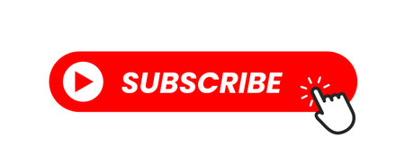Subscribe button red color. vector illustrationのイラスト素材