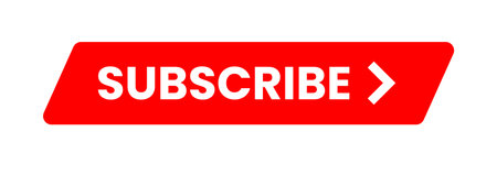 Subscribe button red color. vector illustrationのイラスト素材