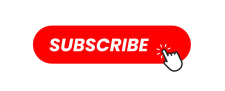 Subscribe button red color. vector illustrationのイラスト素材