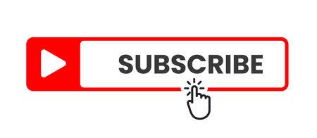 Subscribe button red color. vector illustrationのイラスト素材