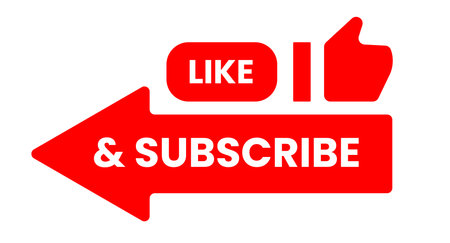 Subscribe button red color. vector illustrationのイラスト素材