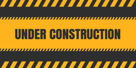 under construction background. under construction sign background with black and yellow stripes. black and yellow stripes warning caution sign.のイラスト素材