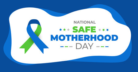 National Safe Motherhood Day background or banner design template celebrated in april 11のイラスト素材