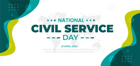 National Civil Service Day background or banner design template celebrated in april 21のイラスト素材