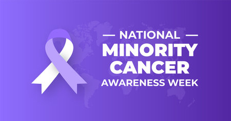 National Minority Cancer Awareness Week background or banner design template celebrated in aprilのイラスト素材