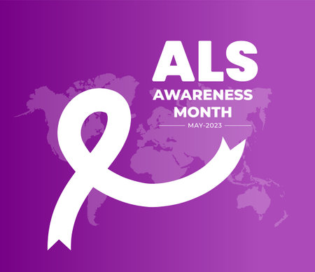 ALS Awareness Month background or banner design template. Amyotrophic lateral sclerosis background.のイラスト素材