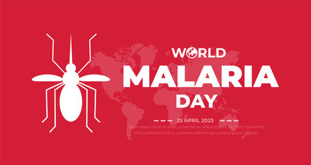 World Malaria Day background or banner design template celebrated in april 25のイラスト素材