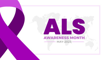 ALS Awareness Month background or banner design template. Amyotrophic lateral sclerosis background.のイラスト素材