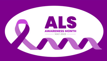 ALS Awareness Month background or banner design template. Amyotrophic lateral sclerosis background.のイラスト素材