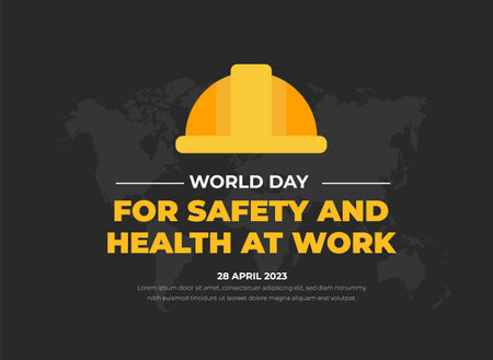 World Day for Safety and Health at Work background or banner design templateのイラスト素材