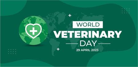 World Veterinary Day background or banner design templateのイラスト素材
