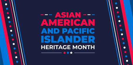 Asian American and Pacific Islander Heritage Month background or banner design template celebrate in may.のイラスト素材