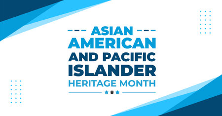 Asian American and Pacific Islander Heritage Month background or banner design template celebrate in may.のイラスト素材