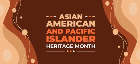 Asian American and Pacific Islander Heritage Month background or banner design template celebrate in may.のイラスト素材