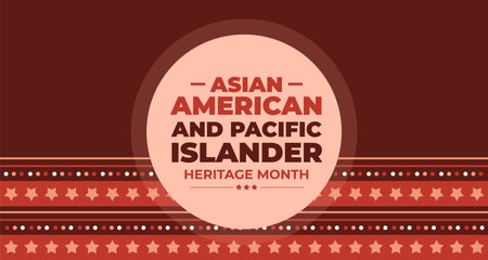 Asian American and Pacific Islander Heritage Month background or banner design template celebrate in may.のイラスト素材