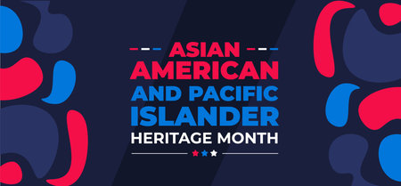 Asian American and Pacific Islander Heritage Month background or banner design template celebrate in may.のイラスト素材