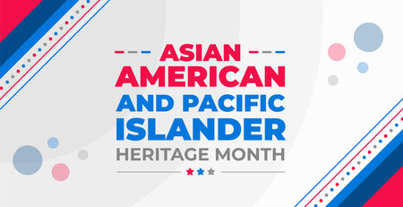 Asian American and Pacific Islander Heritage Month background or banner design template celebrate in may.のイラスト素材