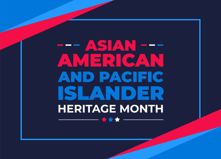 Asian American and Pacific Islander Heritage Month background or banner design template celebrate in may.のイラスト素材