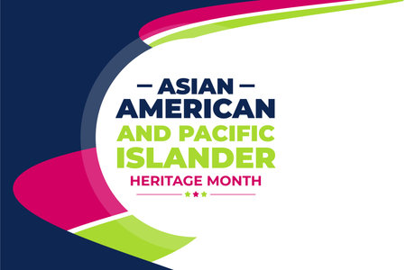 Asian American and Pacific Islander Heritage Month background or banner design template celebrate in may.のイラスト素材
