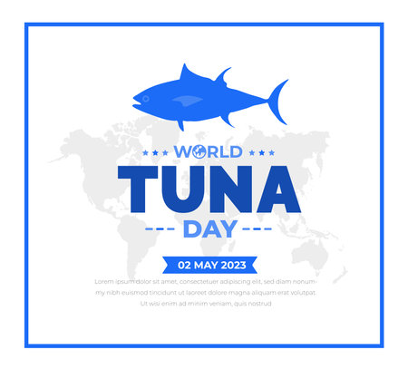 World Tuna Day background or banner design template celebrated in 2 mayのイラスト素材