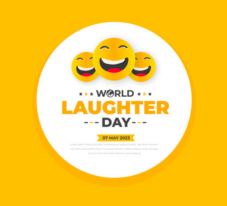 World Laughter Day background or banner design template.のイラスト素材