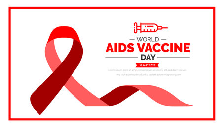 World AIDS Vaccine Day background or banner design template.のイラスト素材
