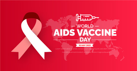 World AIDS Vaccine Day background or banner design template.のイラスト素材