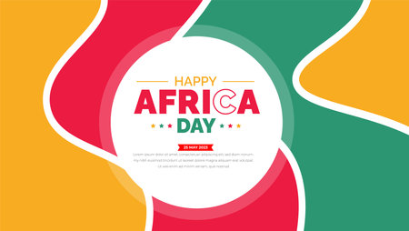 happy Africa day background or banner design Template.のイラスト素材
