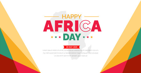 happy Africa day background or banner design Template.のイラスト素材